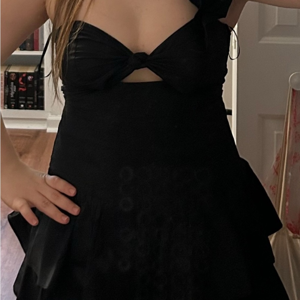 Hello Molly One Shoulder Black Dress